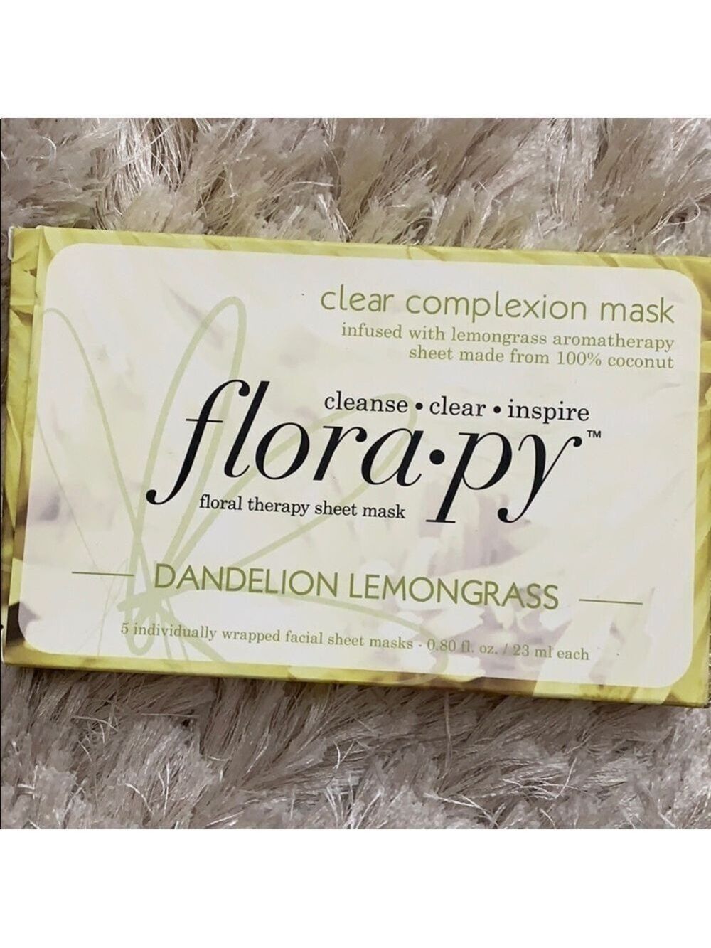 𝅺florapy 5 pack clear complexion sheet mask